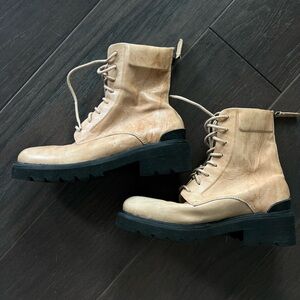 Frye Tan Combat & Moto Boots